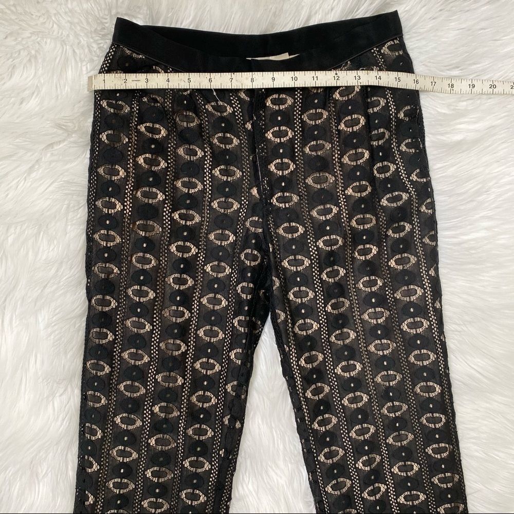 Sea New York Silk Black tan Lace Trouser Pants 2 - Picture 8 of 10